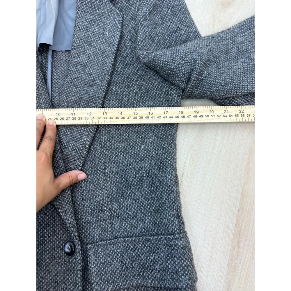 Ron Chereskin Sport Coat Men Medium Grey Tweed Wool Single Button Blazer Vintage